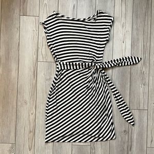 Spense stripped mid length dress